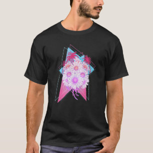 Vaporwave Tropical Palm Trees Garden Flower Blosso T-Shirt