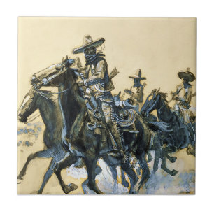 “Vaqueros” Western Art by Charles M Russell Tile