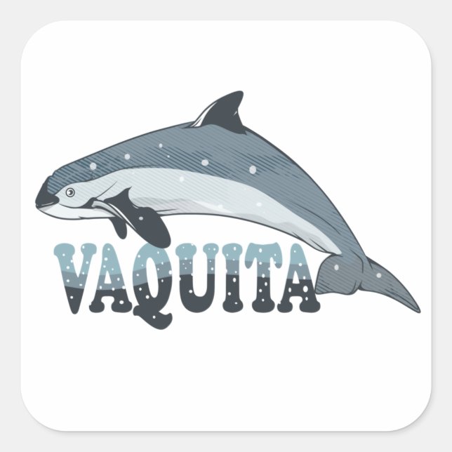 Vaquita Porpoise Endangered Species Square Sticker (Front)