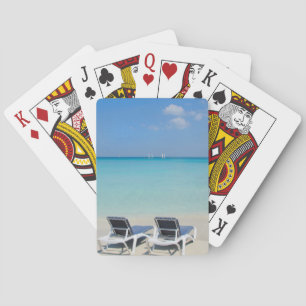 Varadero, Cuba. Sand And Beach Chairs Playing Cards