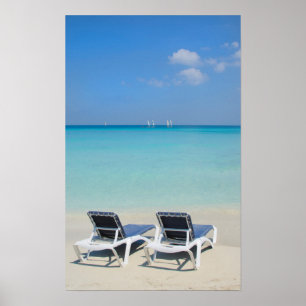 Varadero, Cuba. Sand And Beach Chairs Poster