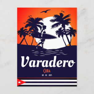 Varadero Cuba Vintage Souvenirs Palm Tree Postcard