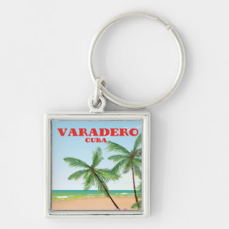 Varadero Cuban beach travel poster Keychain