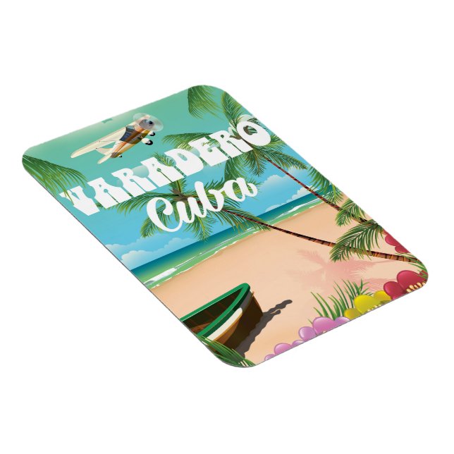 Varadero Cuban beach vacation poster Magnet (Right Side)