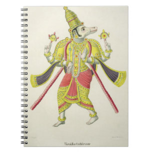 Varaha, engraved by de Marlet (colour litho) Notebook