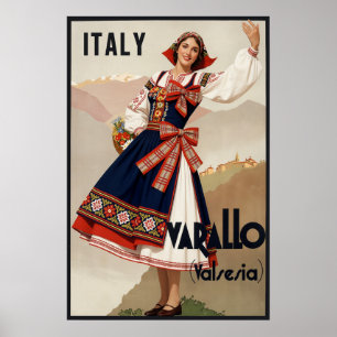 Varallo, affiche de voyage en Italie.