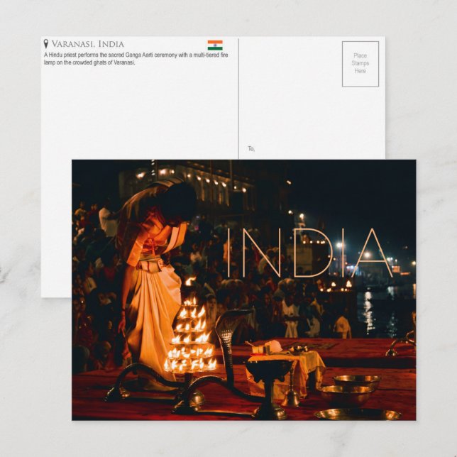 Varanasi, India Travel Postcard (Front/Back)