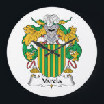 Varela Family Crest Large Clock<br><div class="desc">Varela Coat of Arms</div>