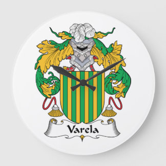 Varela Family Crest Large Clock