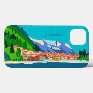 Varenna Como Italy Illustration Travel iPhone 13 Case