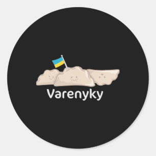 Varenyky Ukrainian Food Cuisine Dumplings Ukraine Classic Round Sticker