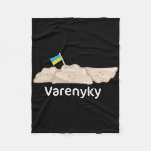 Varenyky Ukrainian Food Cuisine Dumplings Ukraine  Fleece Blanket