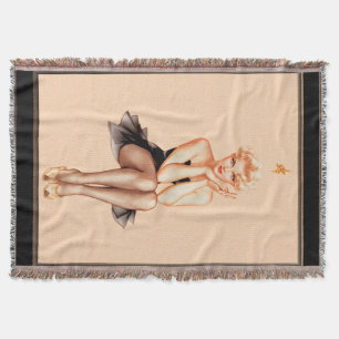 Varga Girl Cover Art by Alberto Vargas Throw Blanket