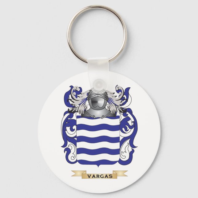 Vargas Family Crest (Coat of Arms) Keychain (Front)