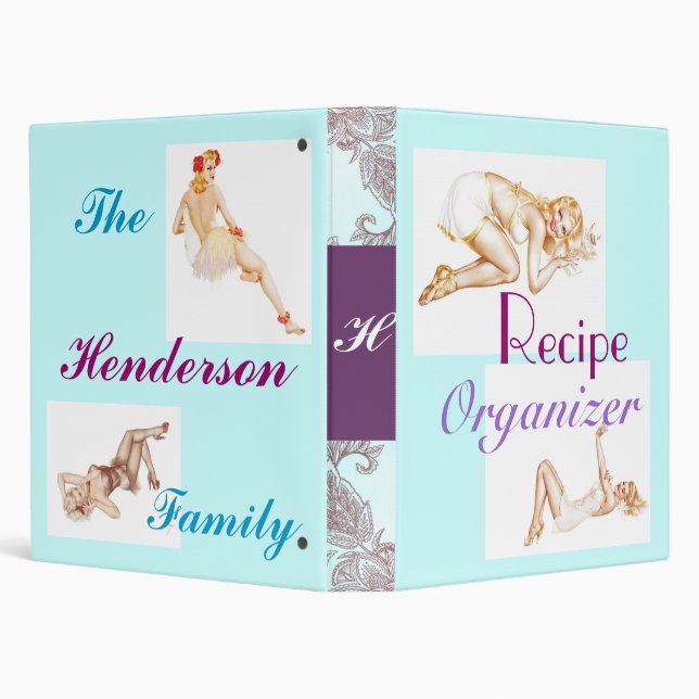 Vargas Pinup Recipe Organizer Binder (Background)