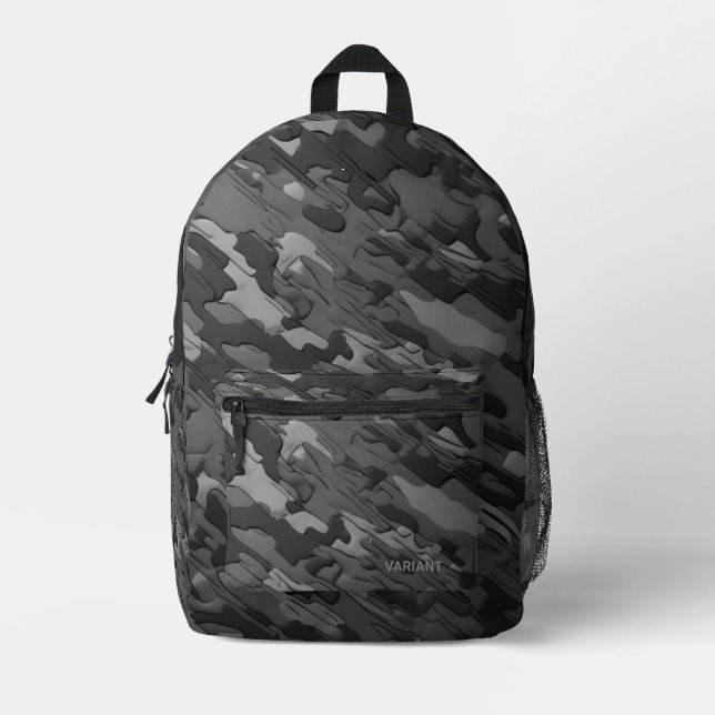 VARIANT Camo Supreme B/W Printed Backpack (Front)