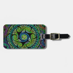 Variated Spheres Vibrant Celtic Knot Luggage Tag