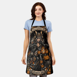 Variation III Route 66 Halloween Biker Queen Apron