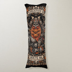 Variation III Route 66 Throw,Samurai Pumpkin Beard Body Pillow