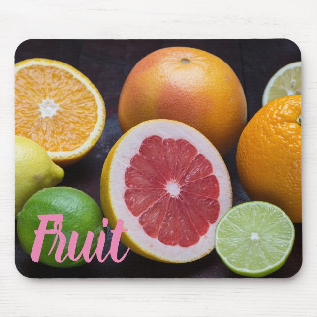 Variation of citrus orange, lime, mandarin, mouse pad (Front)