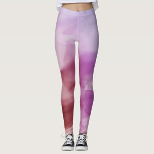 Variations of Purple in Watercolor Leggings