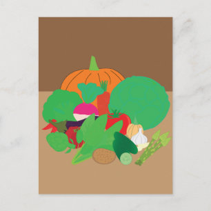Variations of Vegetables_Pile Postcard