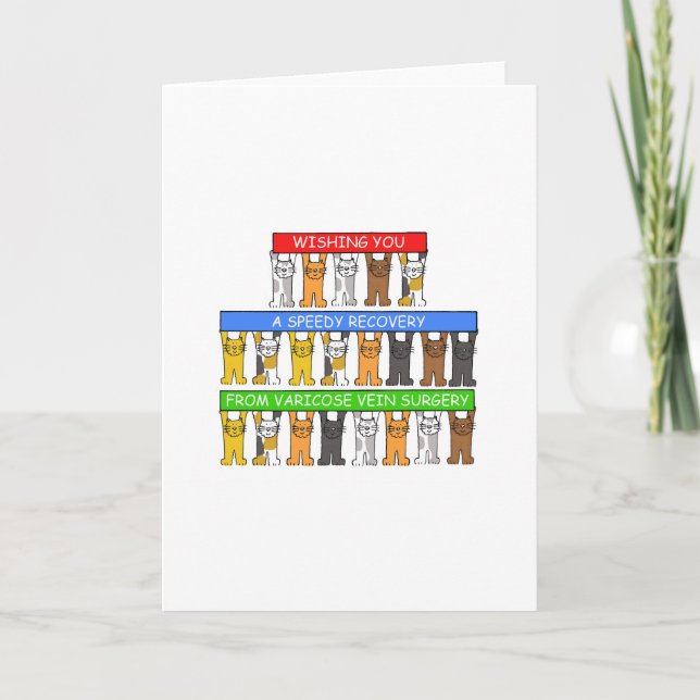 Varicose Vein Surgery Get Well Soon. Card (Front)