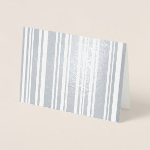 Varied Dotted Silver Foil Stripes Card