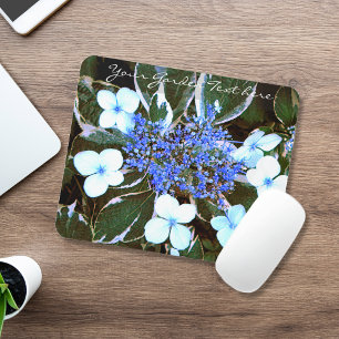 Variegated Blue Hydrangea Mouse Pad