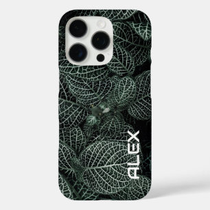 Variegated Foliage – Dark Green Leaves with White  iPhone 16 Pro Case