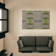Variegated Meadow Flowers Pink Blue Red