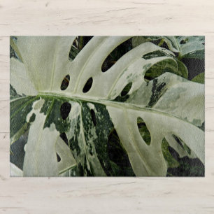 Variegated Monstera Plant Botanical Large Cutting Board