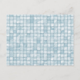 Variegated Pastel Aqua Tile Pattern Postcard