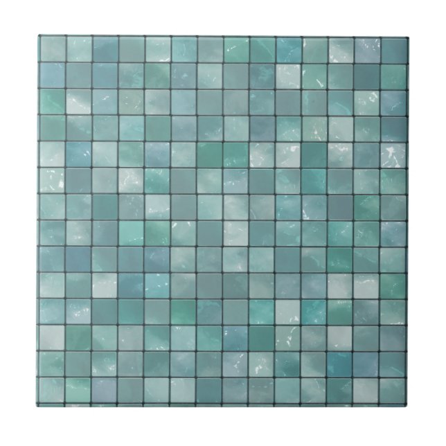 Variegated Teal Tile Pattern (Front)