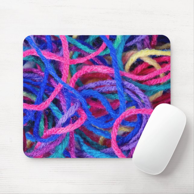 Variegated Yarn Mouse Pad (With Mouse)