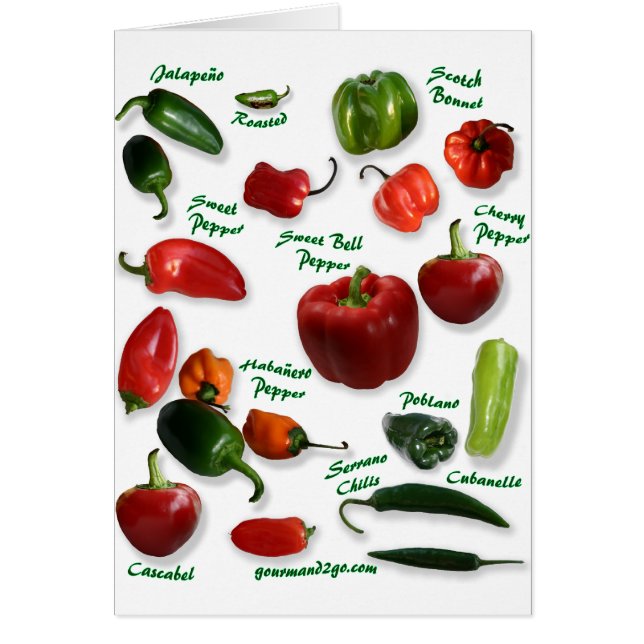 Variétés de piment (Devant)