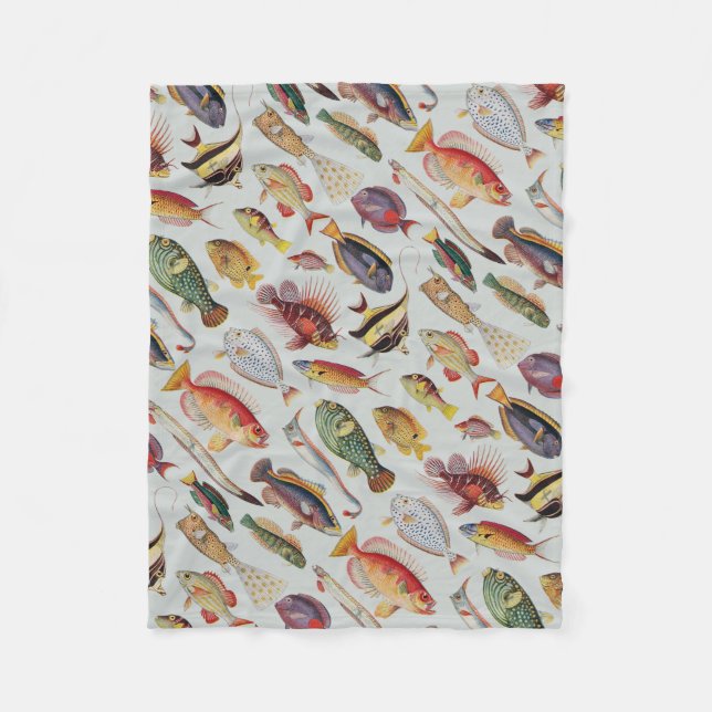 Varieties of Fish Fleece Blanket (Front)