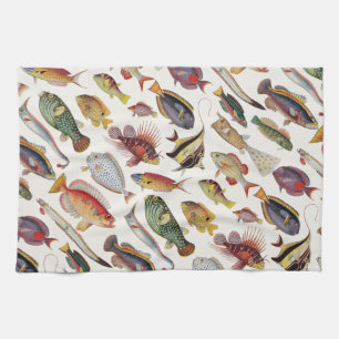 Varieties of Fish Kitchen Towel