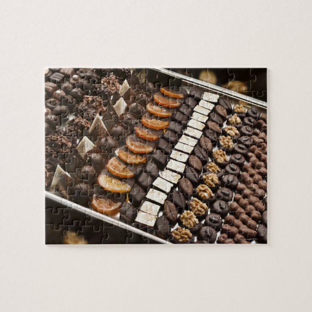 Variety of Artisanal Chocolate Pralines Jigsaw Puzzle (Horizontal)