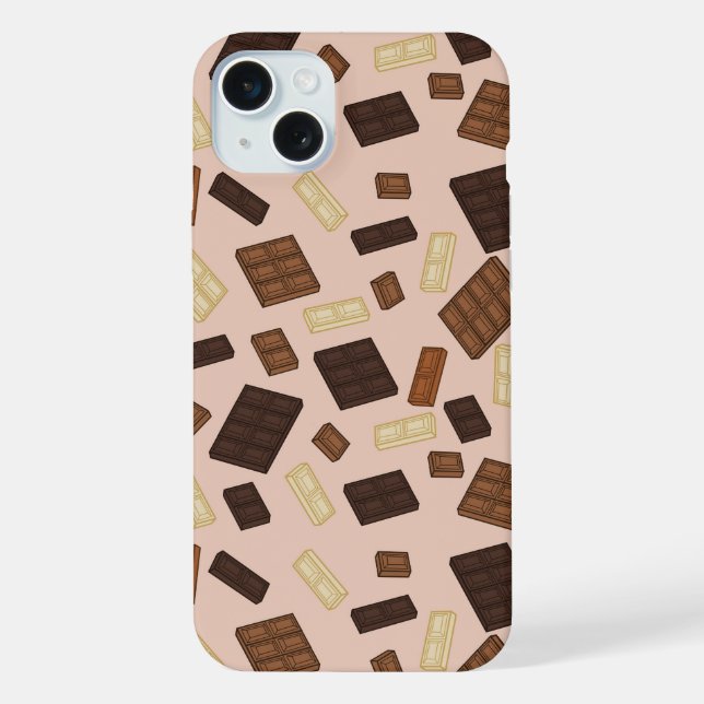 Variety of Chocolate Bars Design iPhone Case (Back)