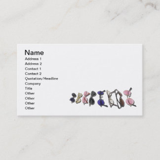 Variety of Colourful Glasses Business Card