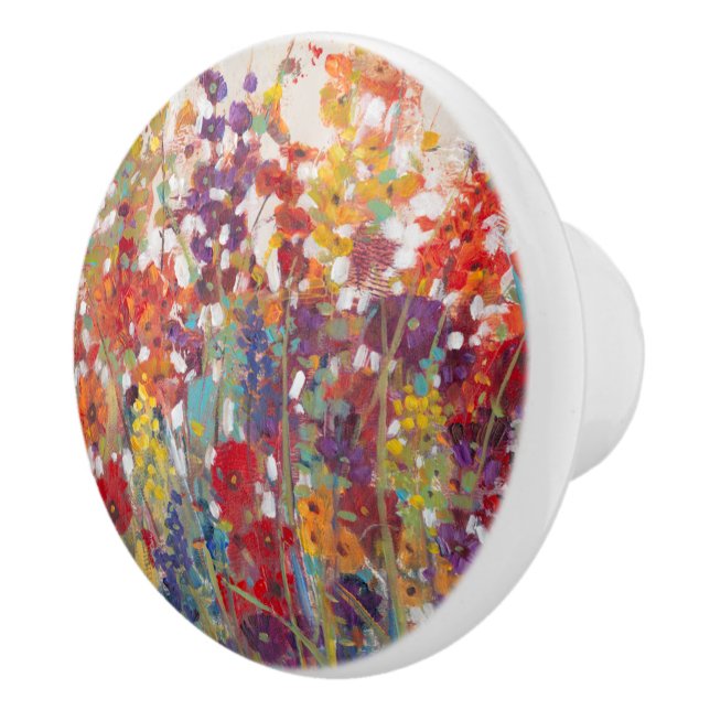 Variety of Flowers Ceramic Knob (Right)