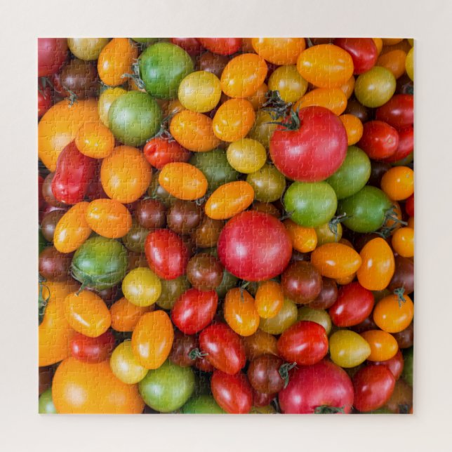 Variety of Garden Fresh Colourful Tomatoes Jigsaw Puzzle (Vertical)