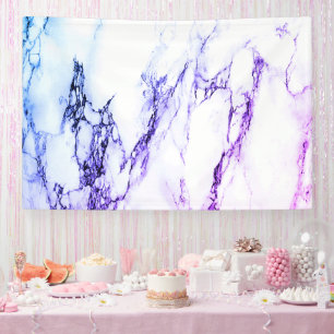 Variety of Purples and Blueish  Vein Marble Look Banner