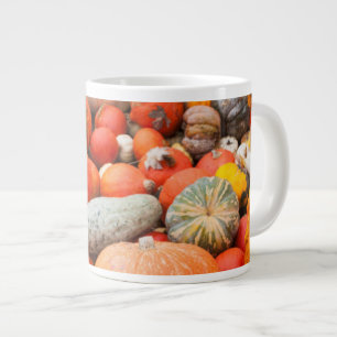 Variety of squash for sale, Germany Large Coffee Mug