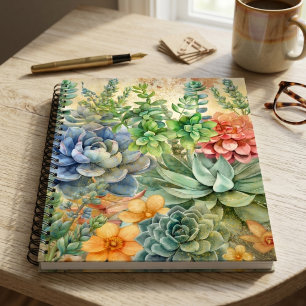 Variety Of Succulents Notebook