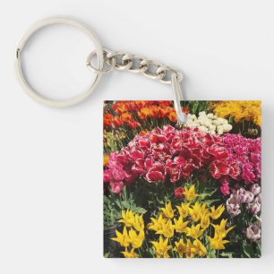 Variety of Tulips Keychain