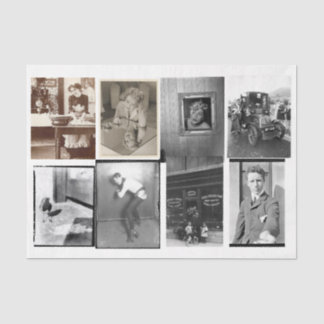 Variety Photograph Decoupage Collage  Tissue Paper