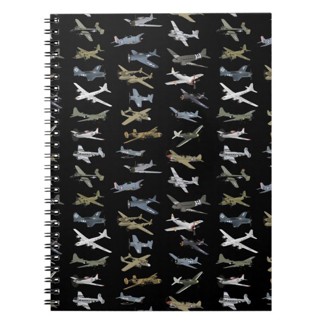 Various American WW2 Airplanes Notebook (Front)