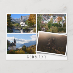 Various autumn landscapes in Germany Postcard